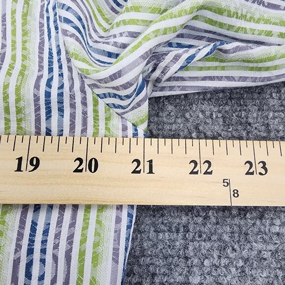 Ted Lapidus Shirt Mens Medium Slim Fit Striped Long Sleeve Casual Button Down - Picture 5 of 16